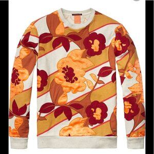 NWT Scotch & Soda Multicolored Floral Sweatshirt Medium